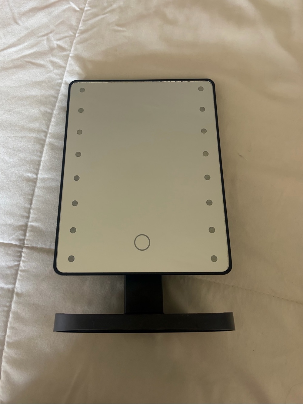 Black LED Lighted Vanity Mirror - Portable Makeup Mirror